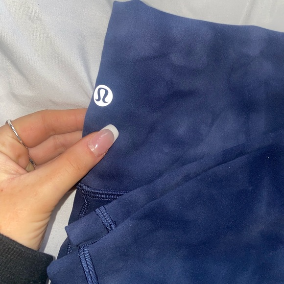 blue diamond dye Lululemon leggings - Picture 2 of 3